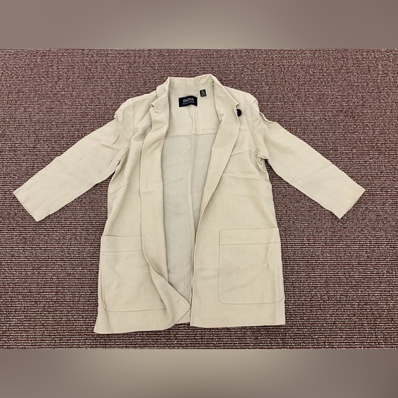 Women’s 10 Linen Blend Open Front Dana Buchman Linen Blend Coat - Picture 4 of 8